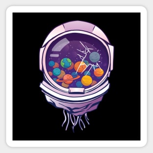 astronaut funny helmet space Sticker